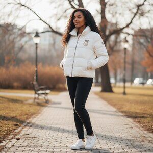 JUST CAVALLI White Puffer Down Jacket